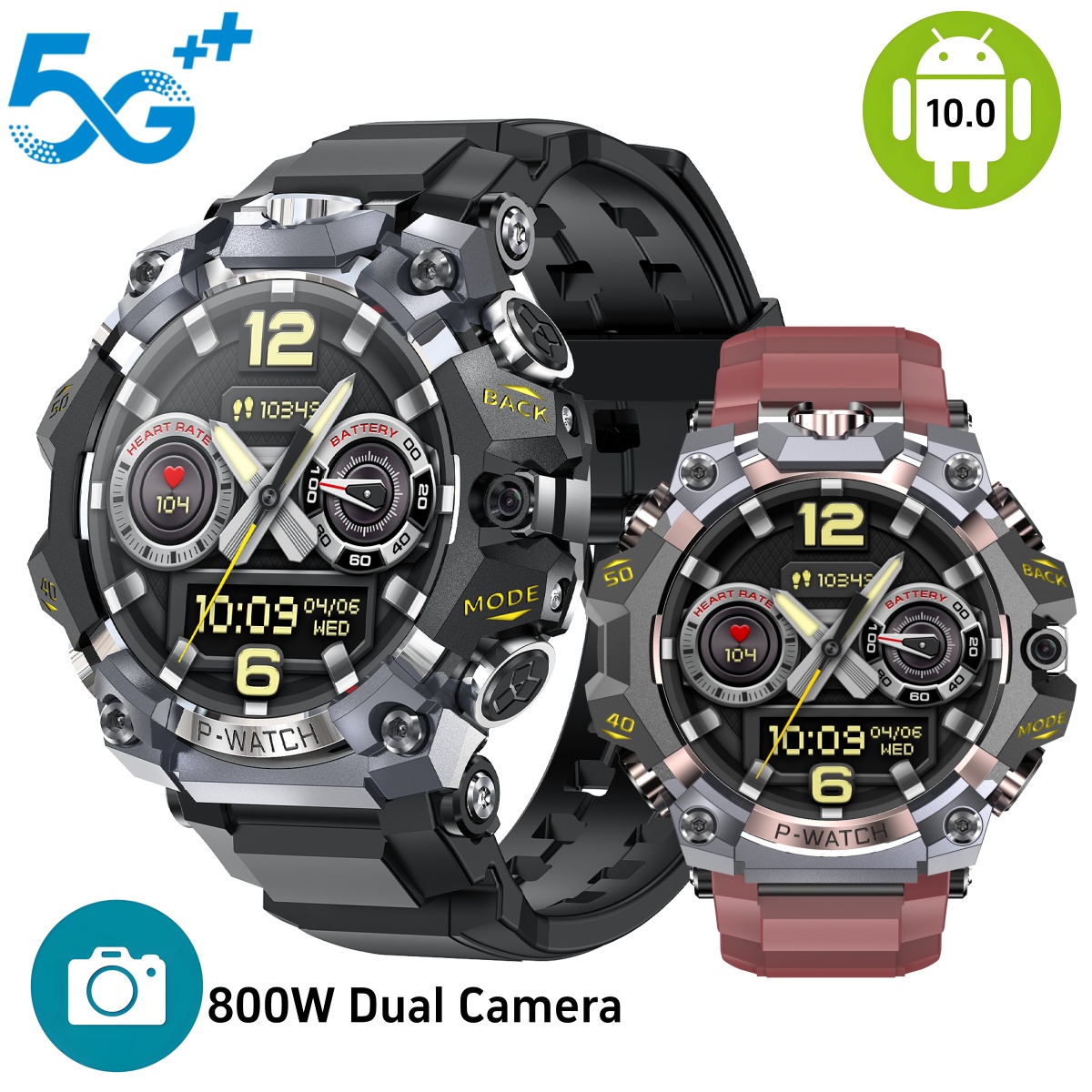 Nutrition Gym - Reloj Inteligente Q668 Android 10.0, Pantalla