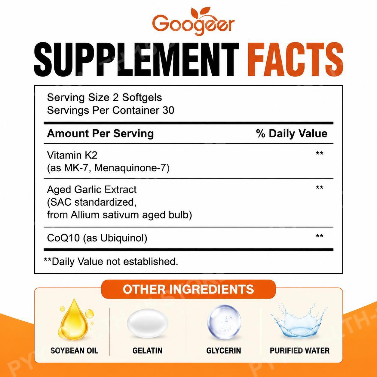 Googeer Cápsulas Blandas de Aj - Coq10 Ubiquinol Softgel reseña y precio