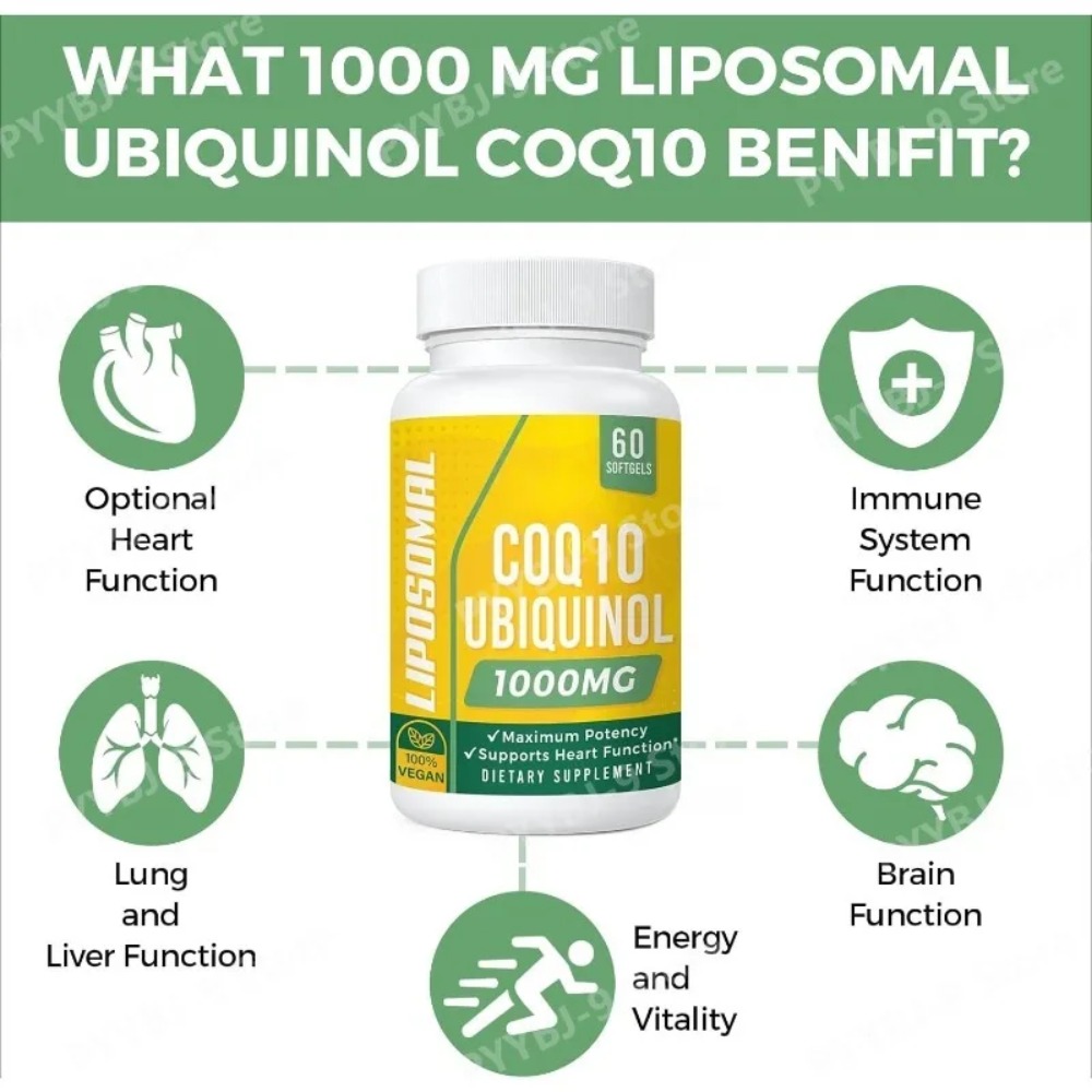 CoQ10 Ubiquinol 1000mg Vegano  - Coq10 Ubiquinol Softgel reseña y precio