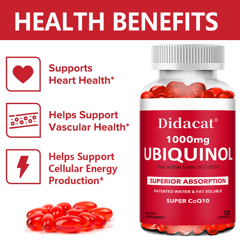Cápsulas Blandas de Ubiquinol  - Coq10 Ubiquinol Softgel reseña y precio